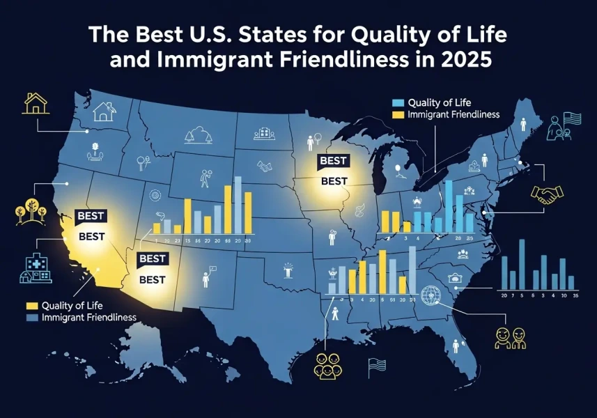 The Best U.S. States for Quality of Life and Immigrant Friendliness in 2025