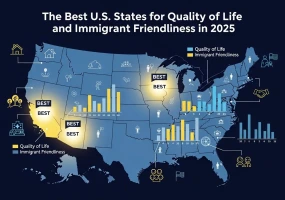 The Best U.S. States for Quality of Life and Immigrant Friendliness in 2025